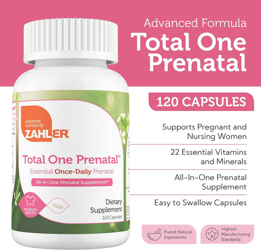 Zahler - Total One Prenatal Vitamins for Women (120 Count)