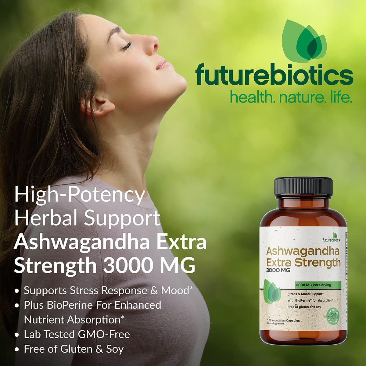 Futurebiotics Ashwagandha Capsules Extra Strength 120 Capsules