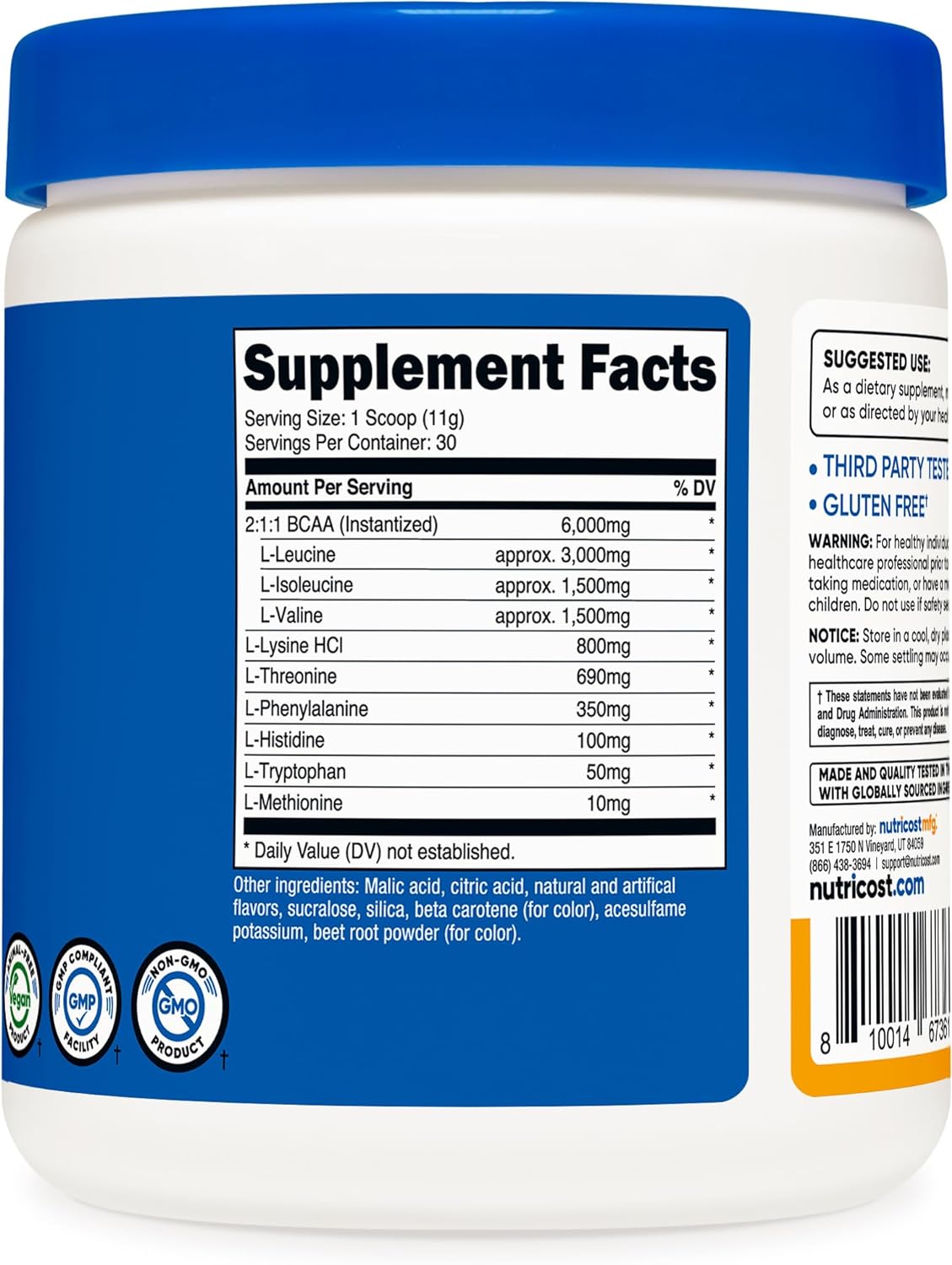 Nutricost EAA Powder 30 Servings (Peach Mango)