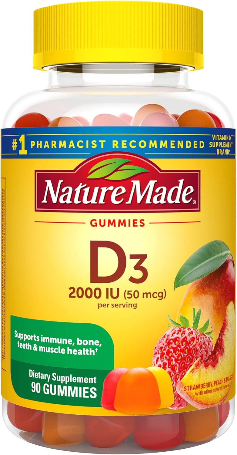 Nature Made Vitamin D3 2000 IU (50 mcg) 90 Gummies