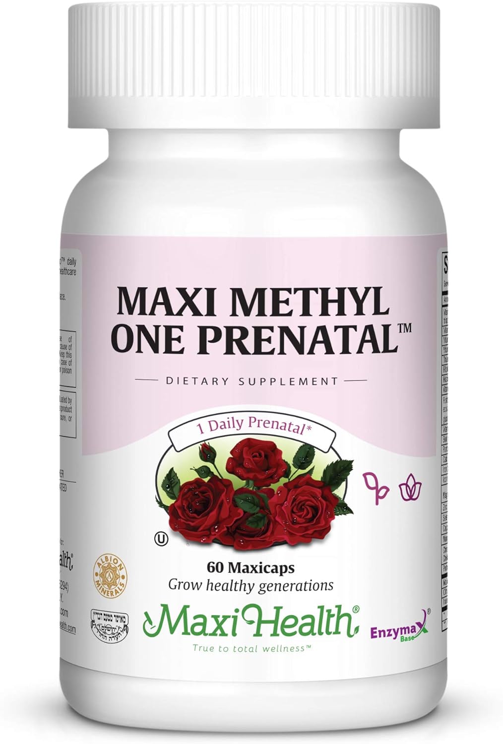 Maxi One Per Day Prenatal Formula with Methylated Folate and Gentle Iron, 60 Count