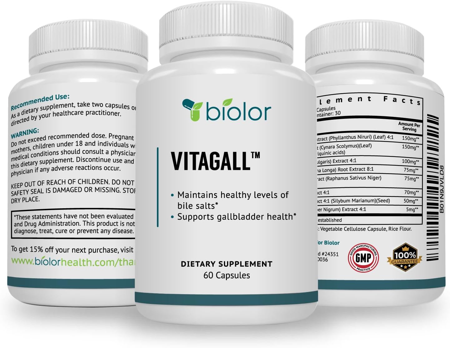 Biolor VitaGall™ The Best Gallbladder Health Supplement 60 capsules