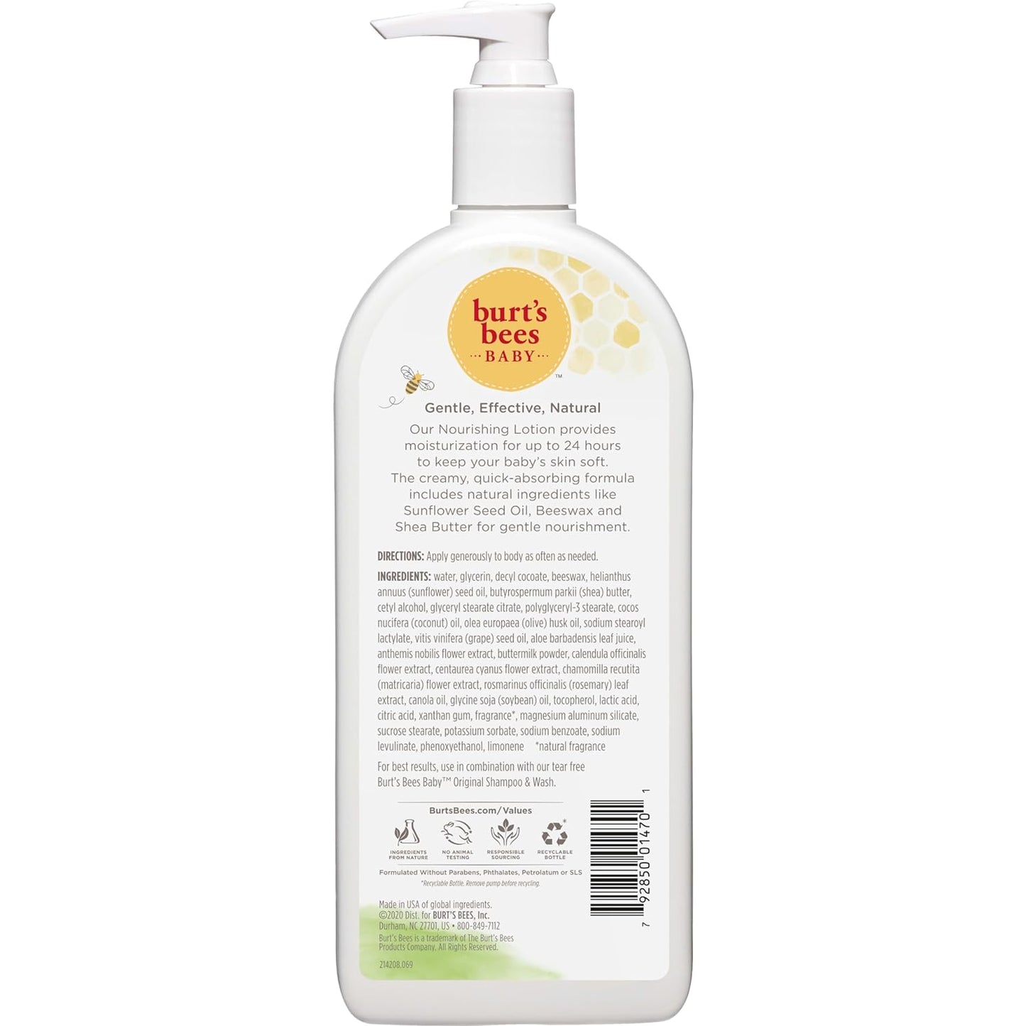 Burt's Bees Baby Nourishing Lotion with Sunflower Seed Oil,