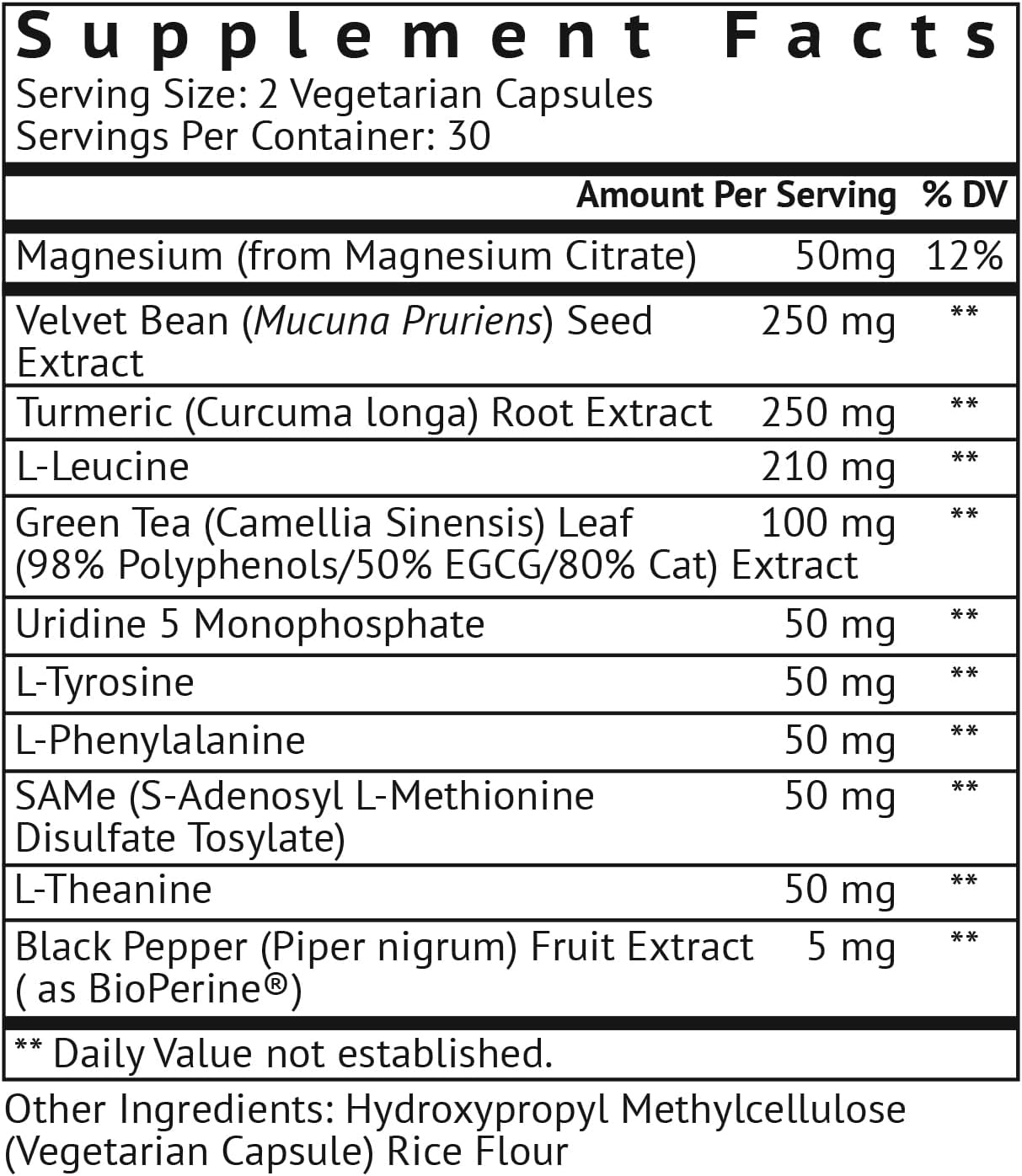 VitaMonk Dopify Dopamine Supplement 60 Capsules