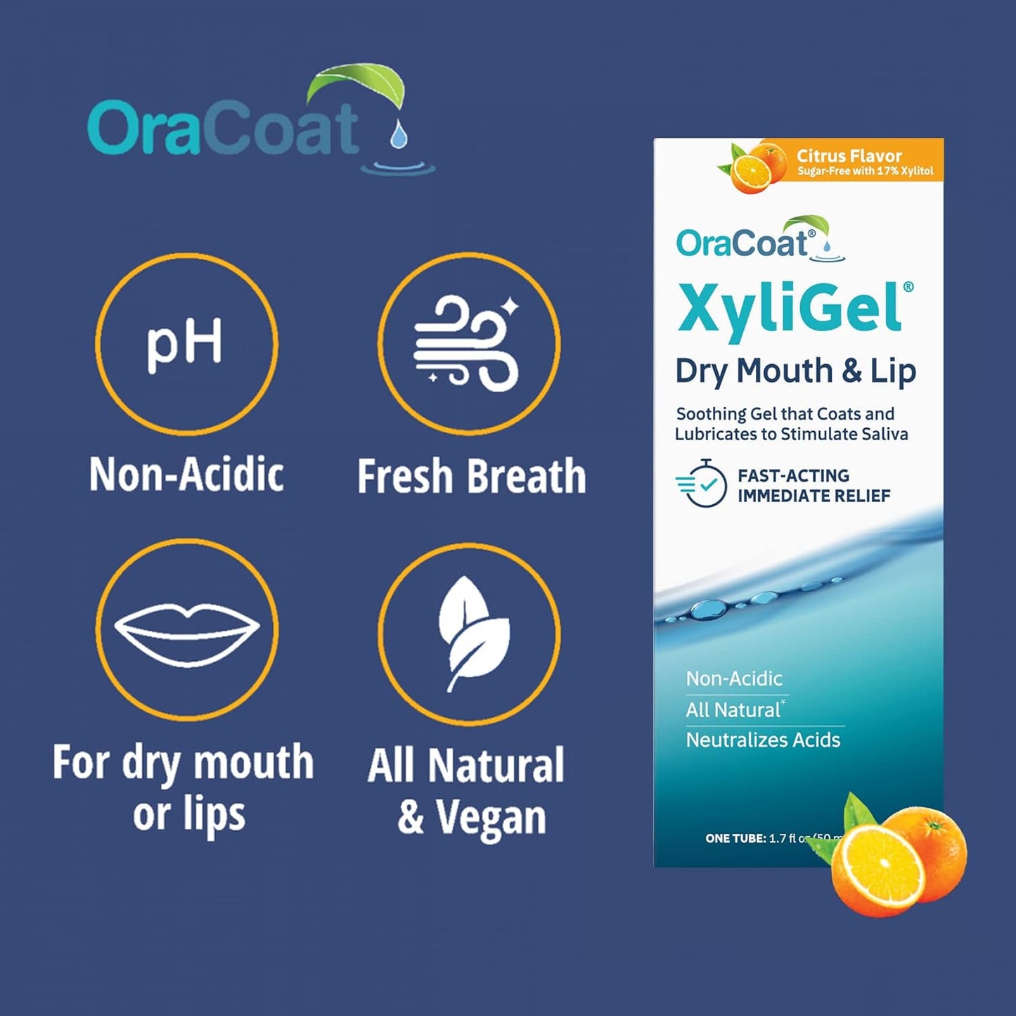 OraCoat XyliGel 1 Pack Soothing Dry Mouth Moisturizing Relief Gel