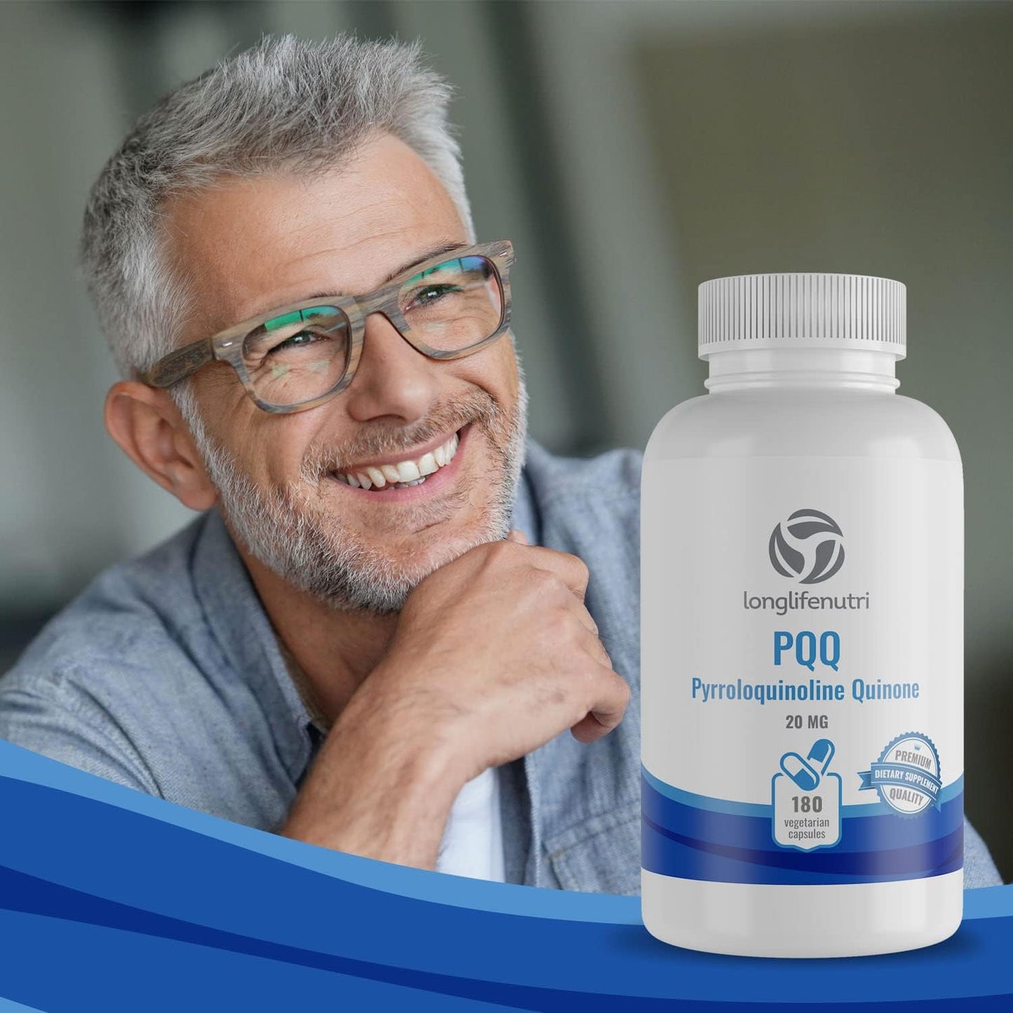 LongLifeNutri High Purity PQQ Supplement - 180 Capsules