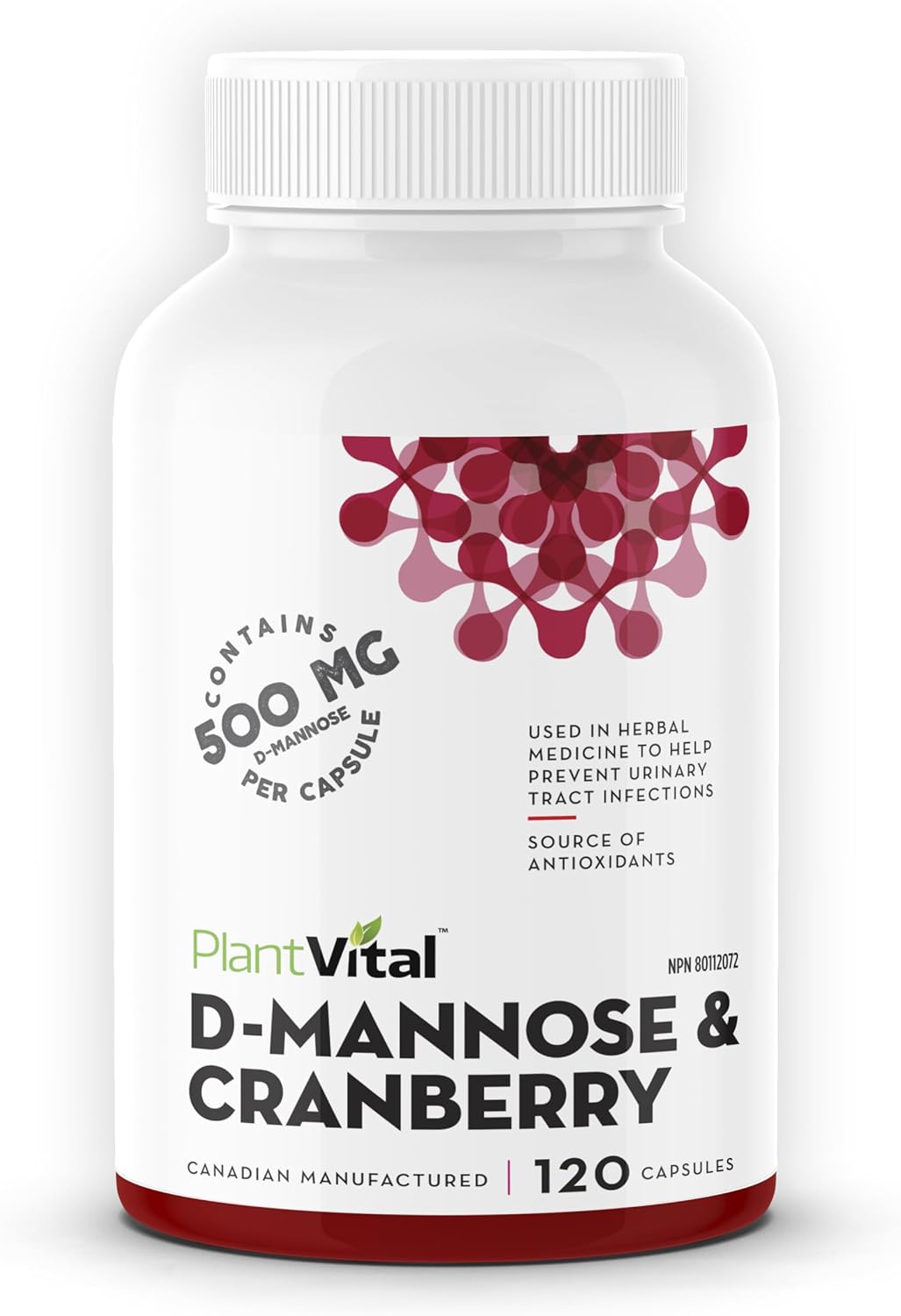 Plantvital  with Cranberry - D-mannose 120 count