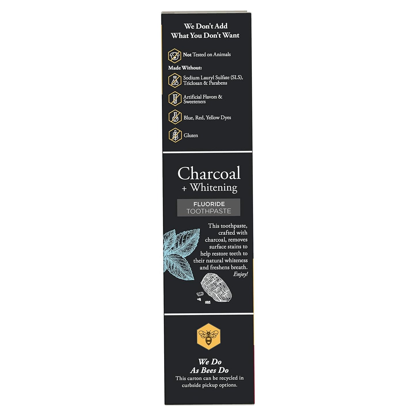 Burt's Bees Toothpaste, Natural Flavor, Charcoal  3 x 4.7oz