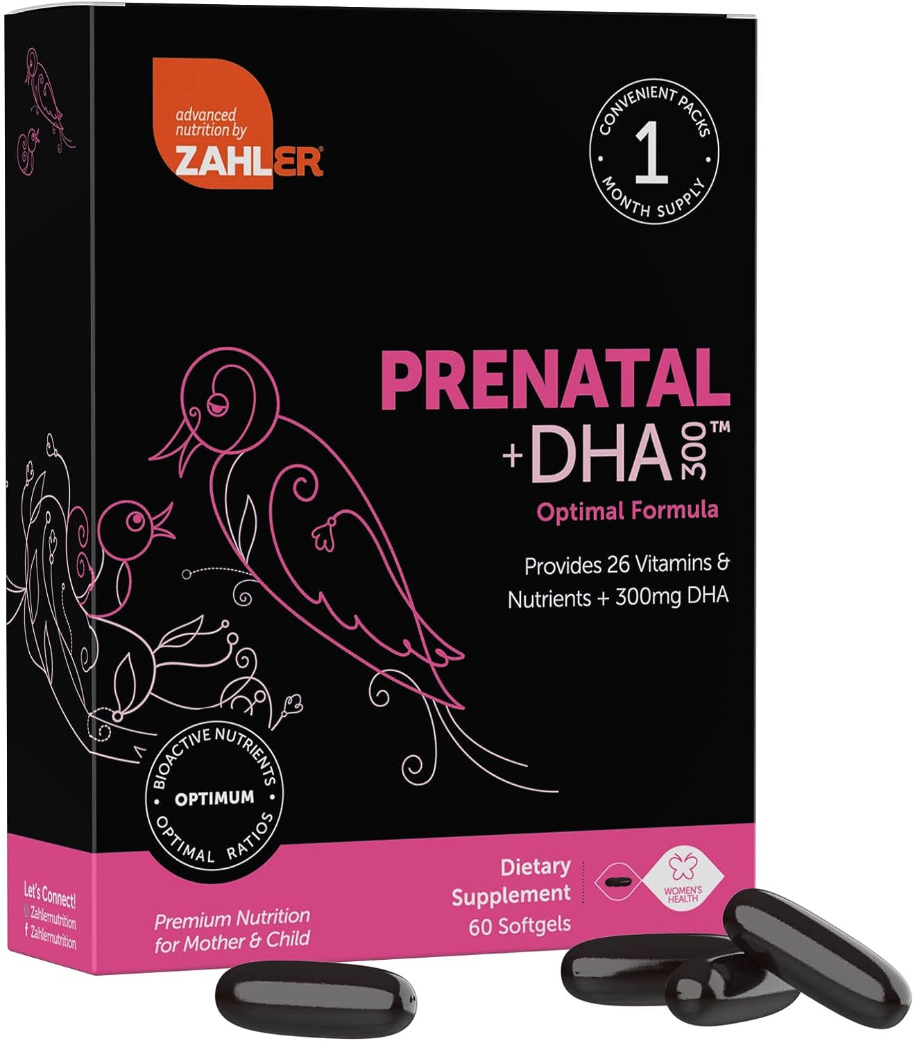 Zahler Prenatal Vitamin with DHA & Folate - 60 Count