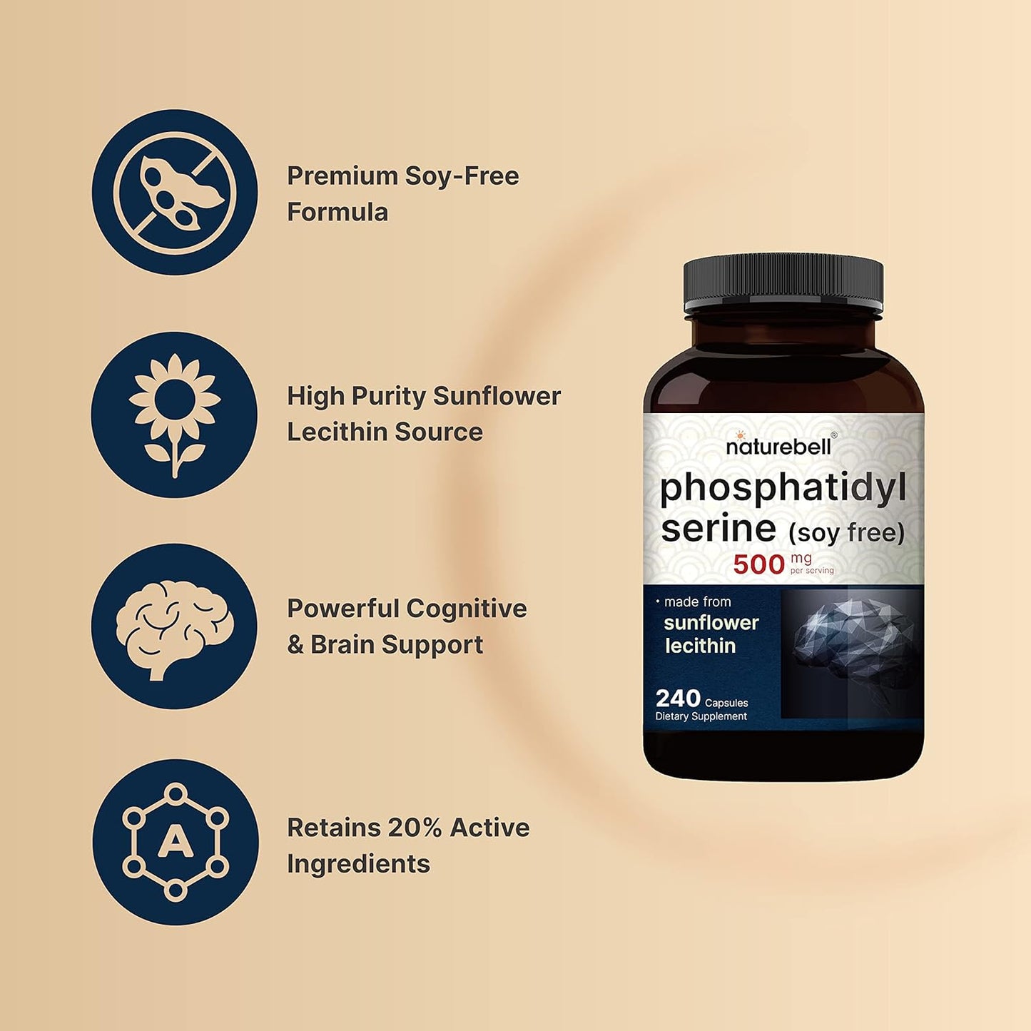 Ultra Strength Phosphatidylserine Supplement  240 Capsules