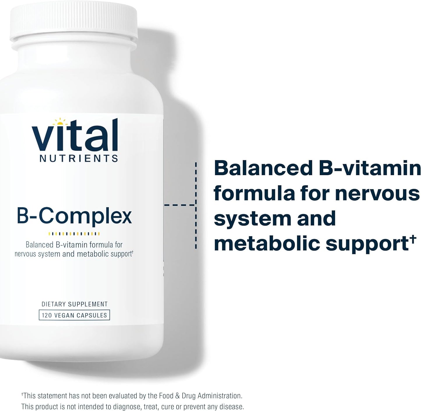 Vital Nutrients B-Complex  Vegan Supplement  120 Capsules