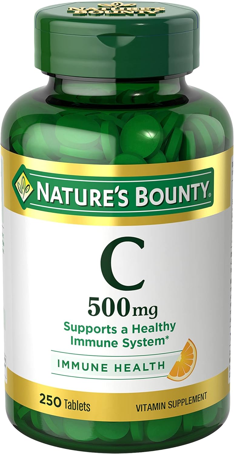 Nature's Bounty Vitamin C, Immune Support, Tablets, 500mg, 250 Count