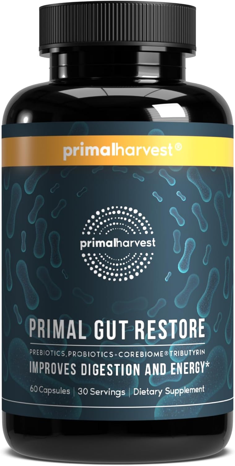 Primal Harvest Restore for Gut Health,60 Count