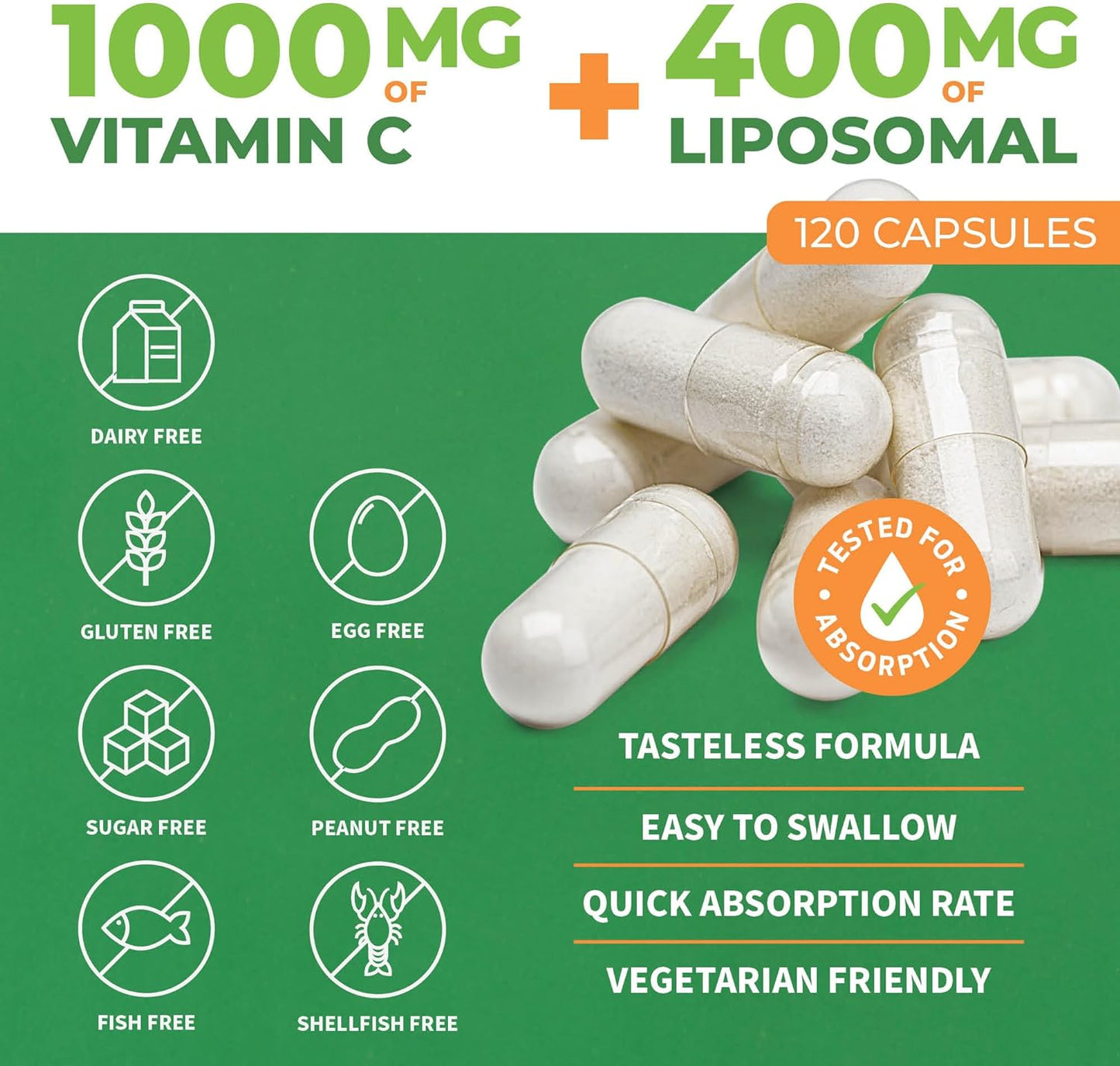 ForestLeaf Liposomal C - 1000mg Capsules -120 count