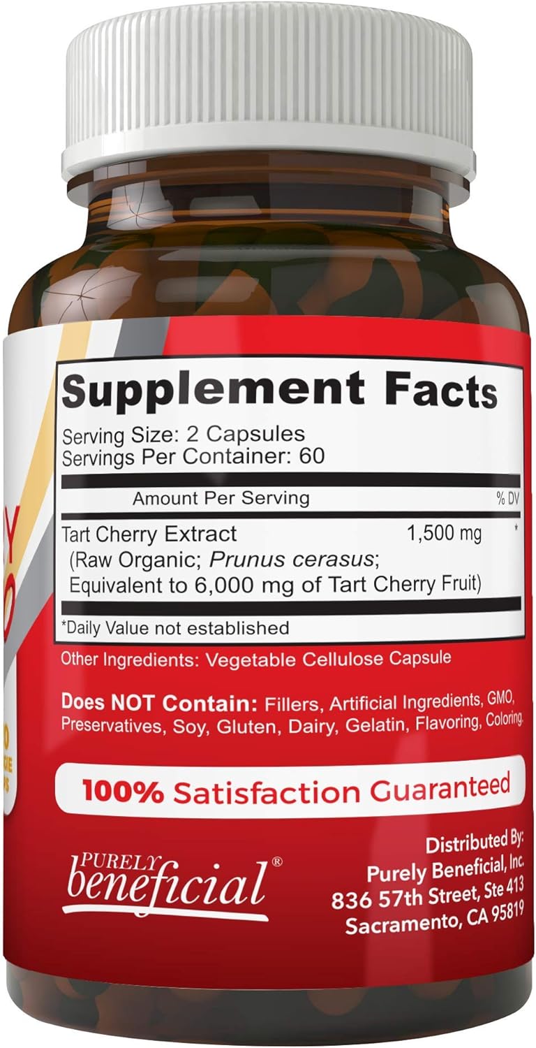 PURELY beneficial Tart Cherry Capsules 6000 mg -  120 Capsules