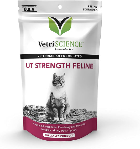 VetriScience UT Strength Feline Urinary Tract Supplement for Cats – Chews for Urinary Tract Support