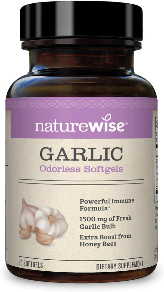 NatureWise Garlic Odorless Softgels  60 Count