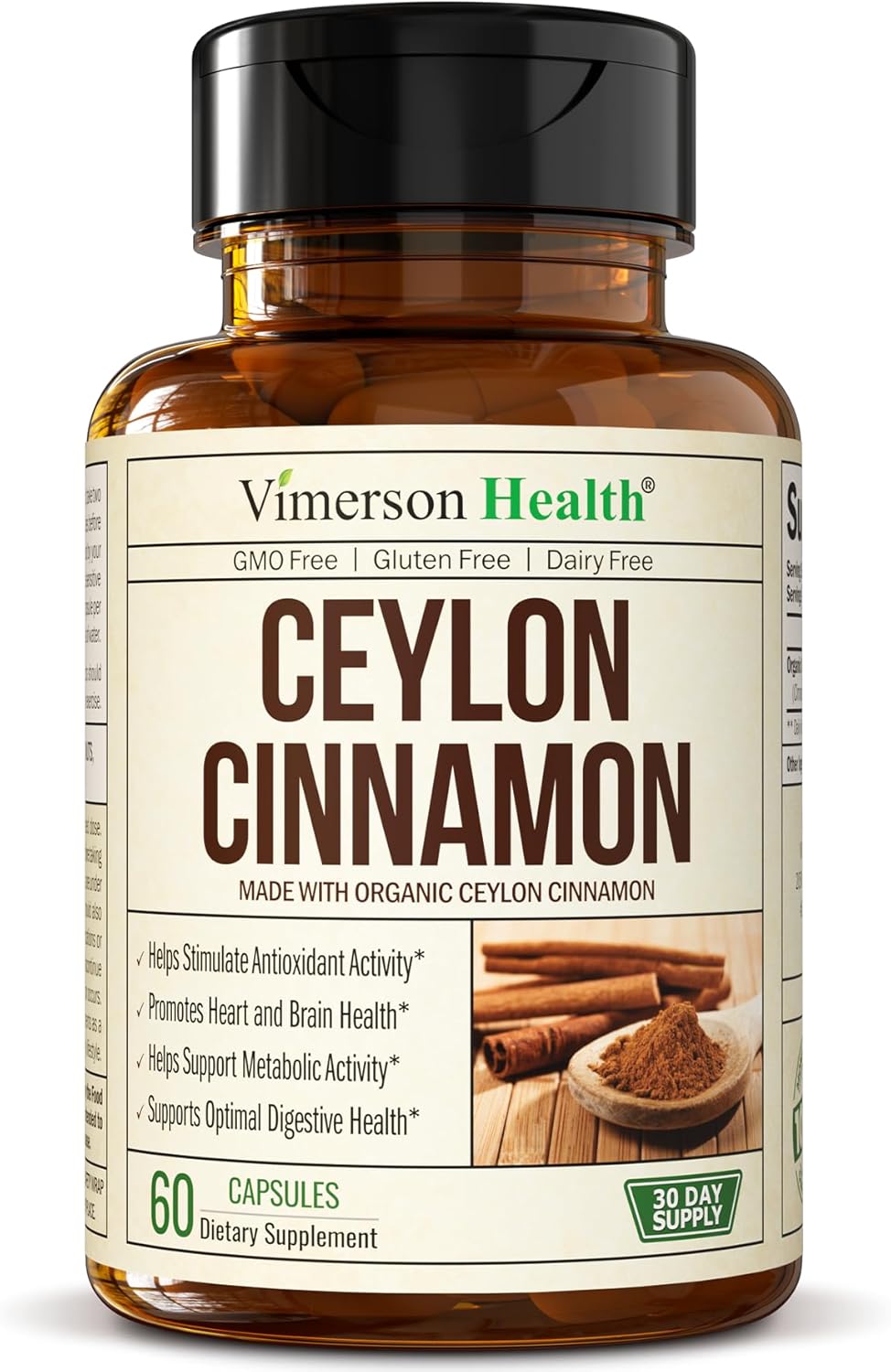 Organic Ceylon Cinnamon 60 capsules