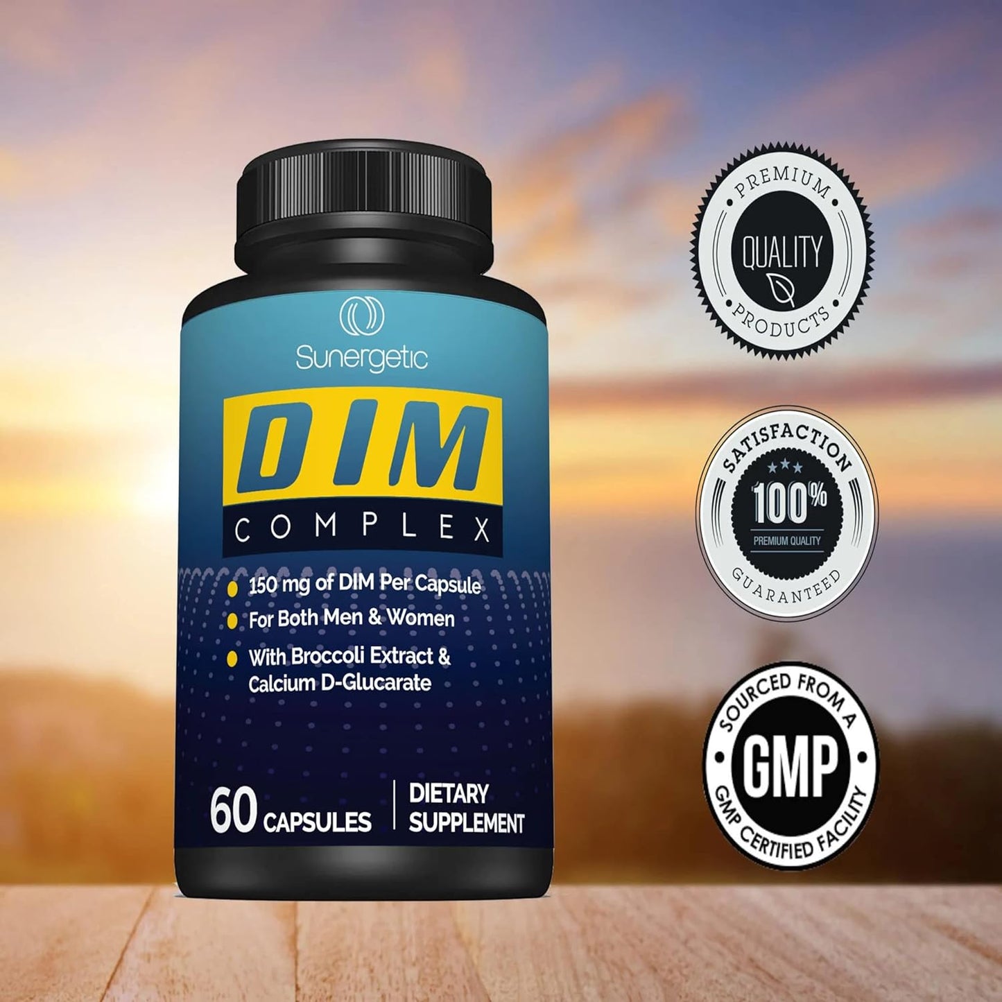 Sunergetic Premium DIM Supplement– 150mg 60 capsules