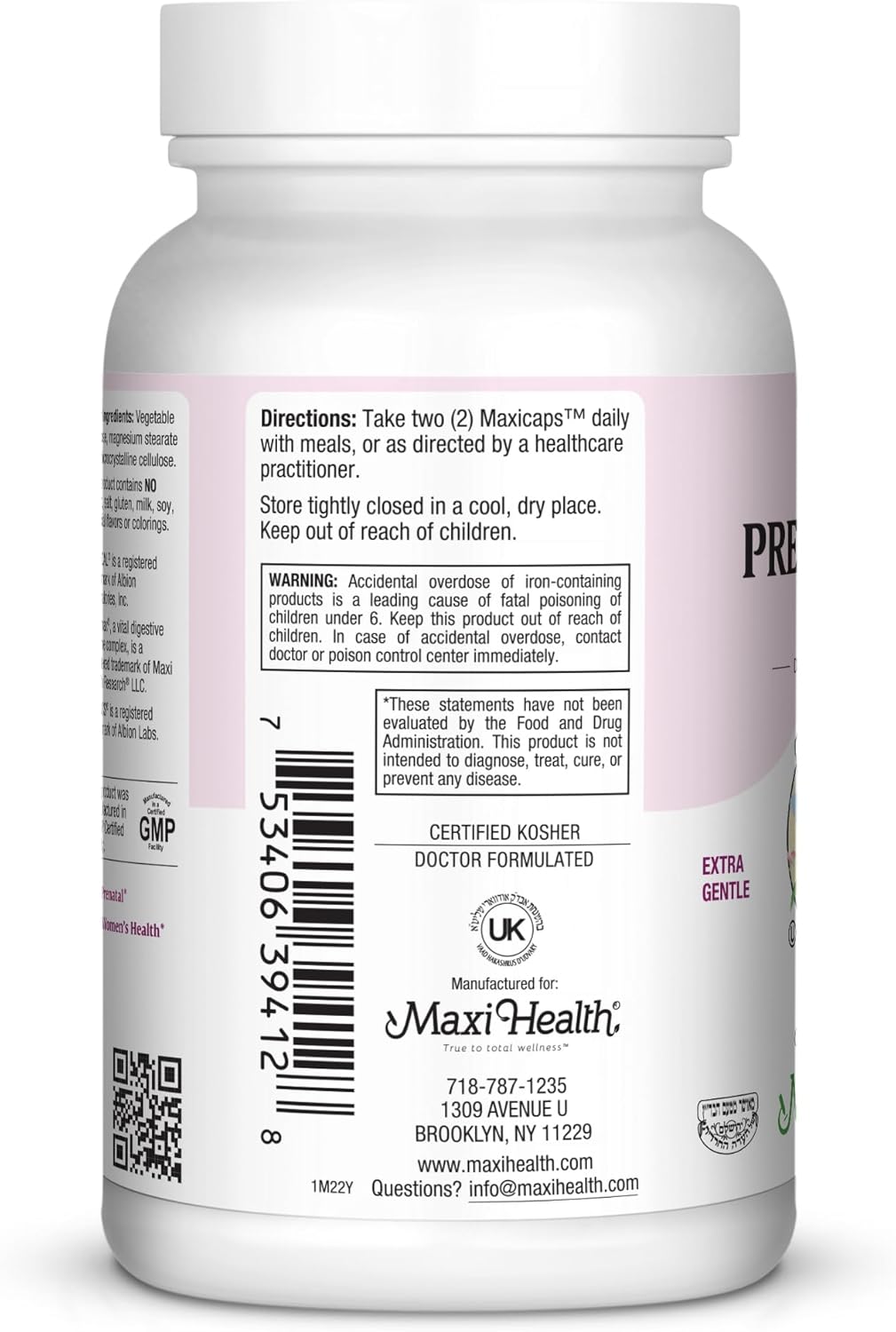 Maxi Small Prenatal Capsules with Methyl Folate 120 ct