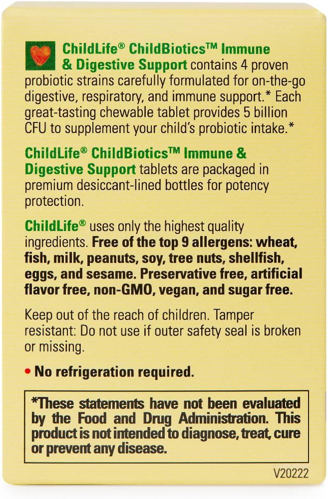 CHILDLIFE ESSENTIALS ChildBiotics Immune & Digestive Support   30 Tablets