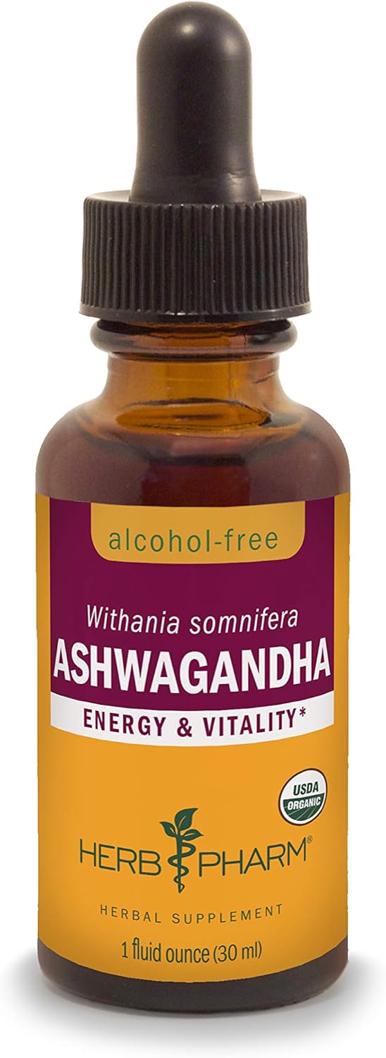 Herb Pharm Certified Organic Ashwagandha Extract Drops , 1 Oz