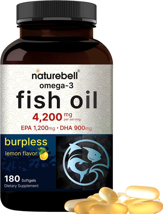 Omega 3 Fish Oil 4, 180 Burpless Softgels