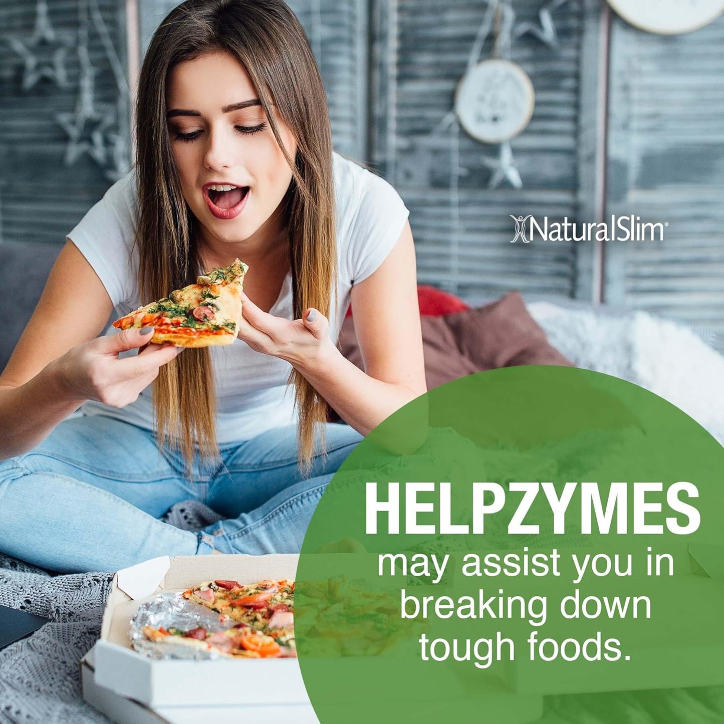 NaturalSlim Helpzymes Digestive Enzymes for Digestion 100 Caps