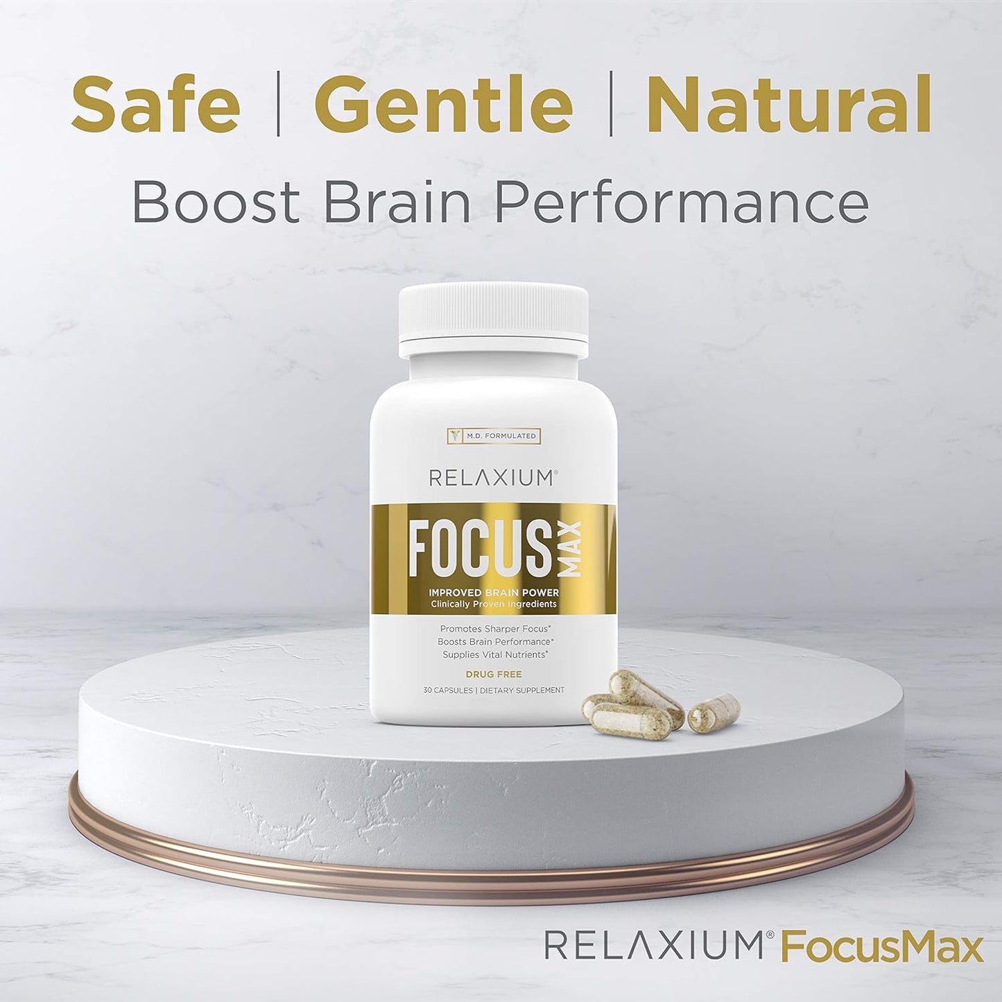 Relaxium Focus Max, Brain & Focus Health Supplement