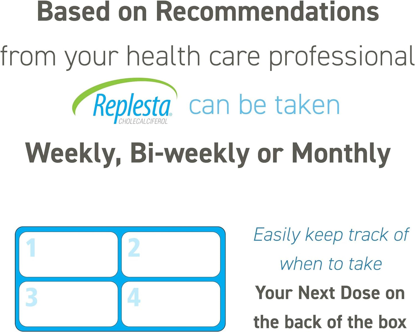 Replesta 50,000 IU Vitamin D3 Cholecalciferol, for Vitamin D Deficiency, Once-Weekly Chewable Wafe