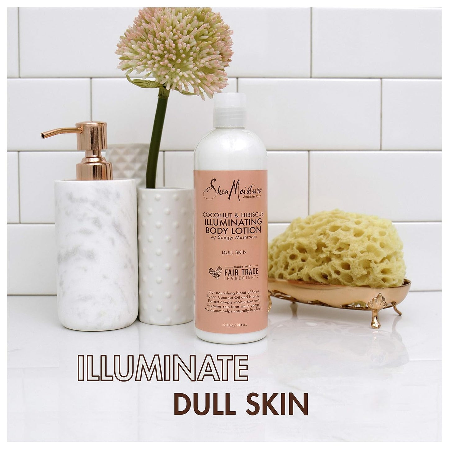 SheaMoisture Coconut Oil and Hibiscus Illuminating Body Lotion for Dull