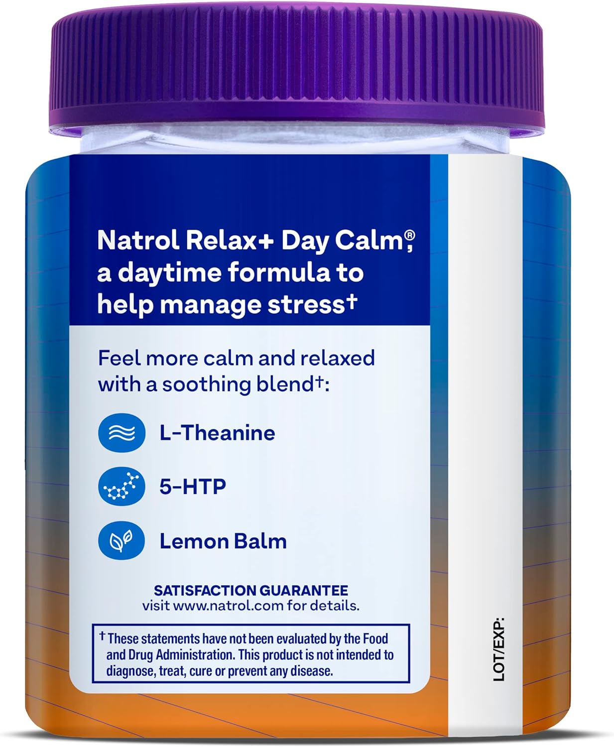 Natrol Relax + Day Calm With L-Theanine, 5-HTP and Lemon Balm 60 count