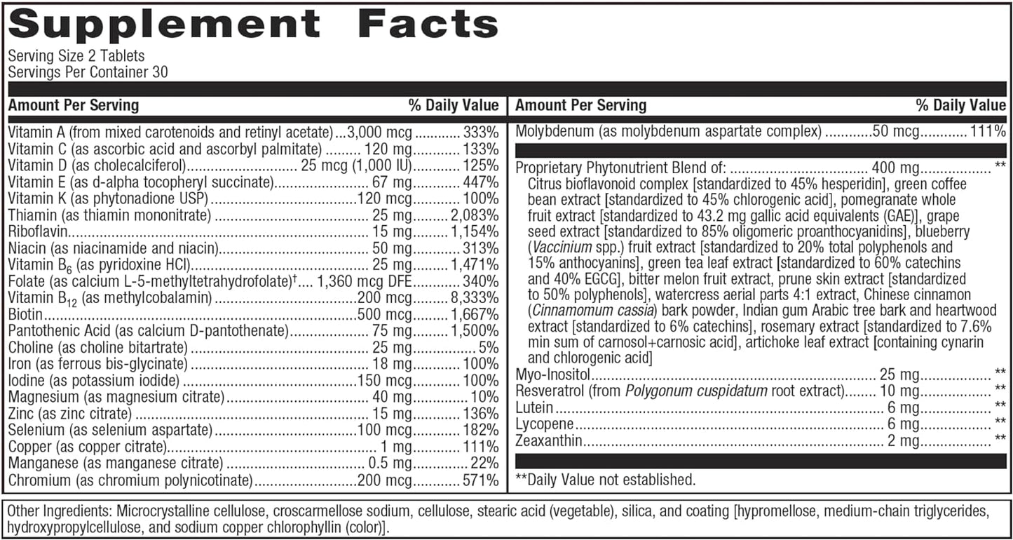 Metagenics PhytoMulti Tablets with Iron  60 Tablets