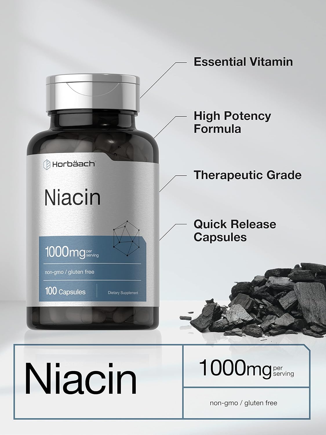 Niacin Vitamin B3 100 Capsules