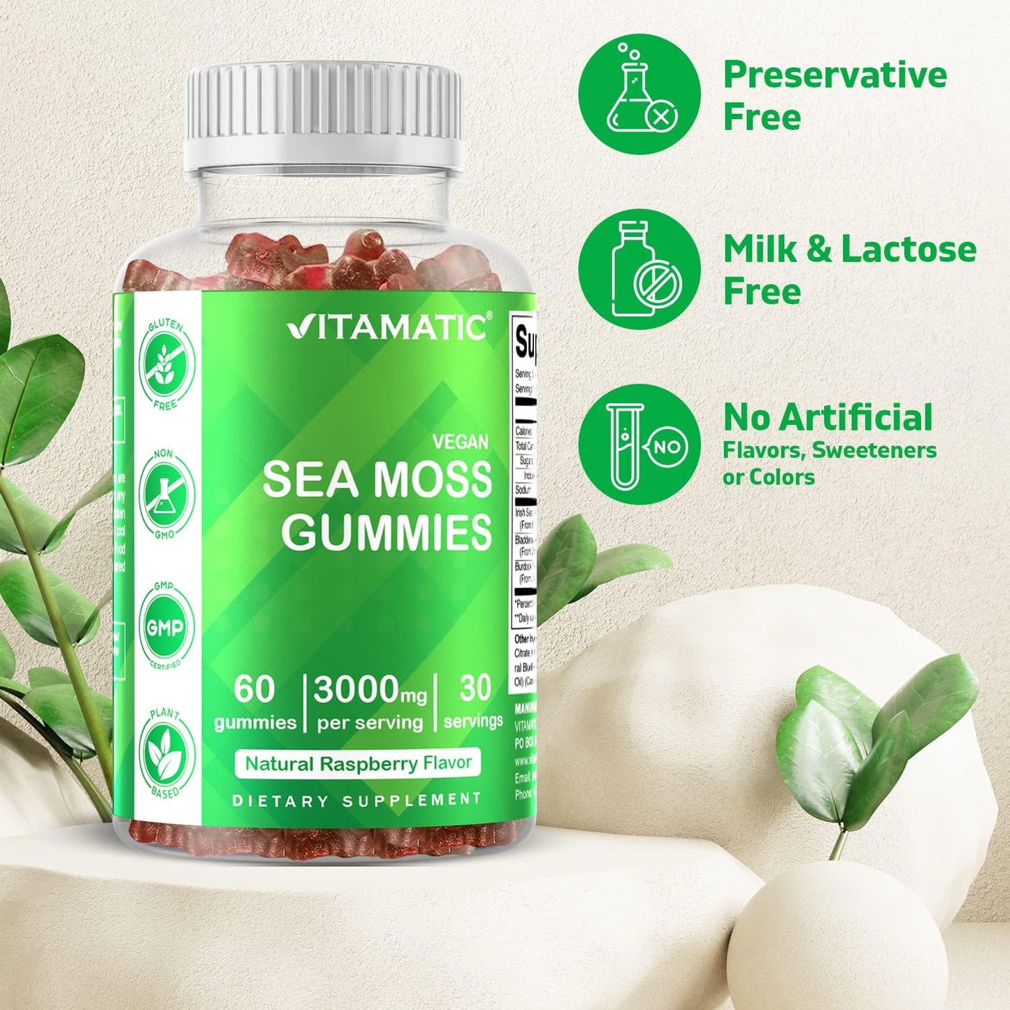 Vitamatic Irish Sea Moss  - 60 Vegan Gummies