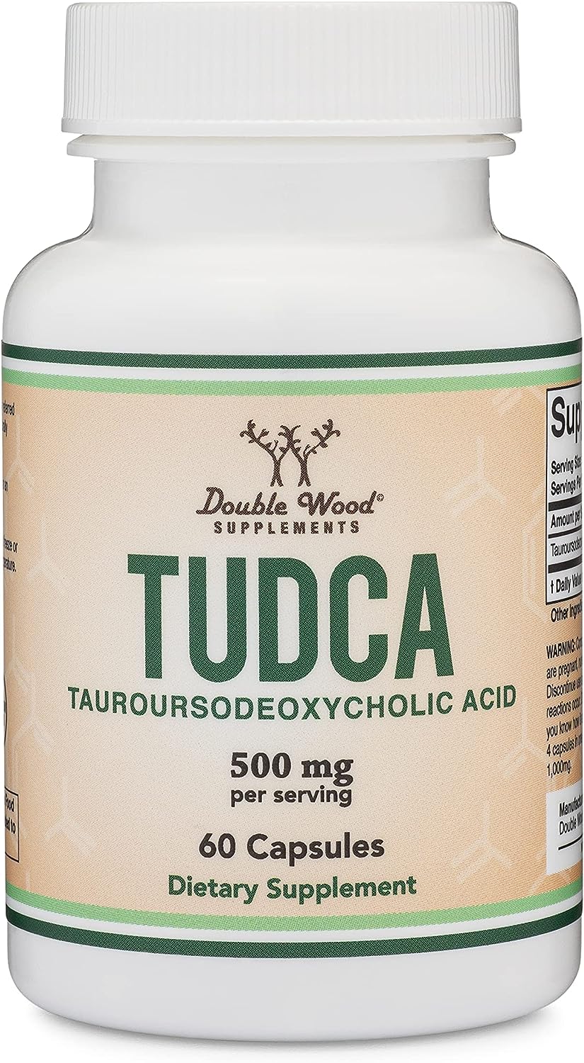 TUDCA Bile Salts Liver Support Supplement, 500mg Servings, Liver and Gallbladder Cleanse Supplement 60 Capsules