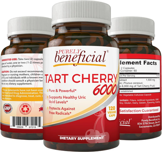 PURELY beneficial Tart Cherry Capsules 6000 mg -  120 Capsules