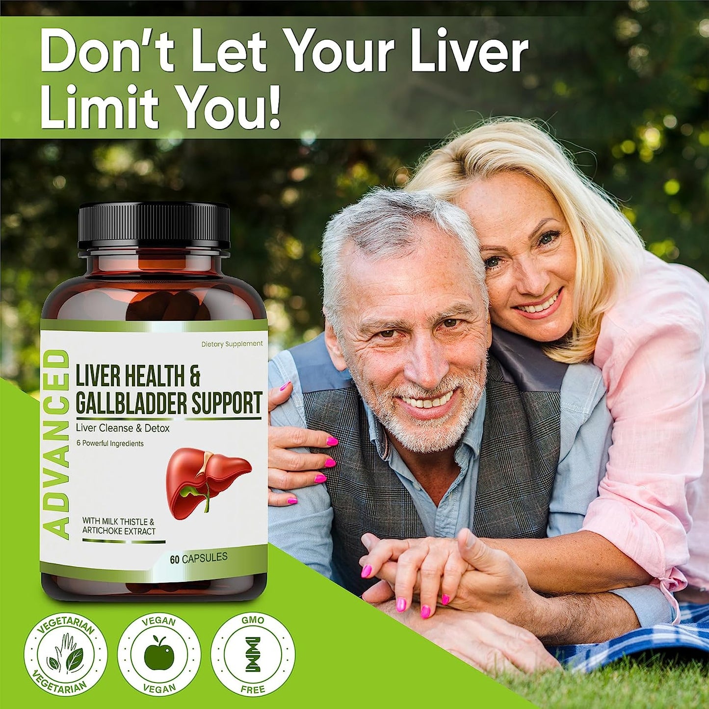 Liver Cleanse Detox & Repair and Gallbladder Supplements - 60 capsules