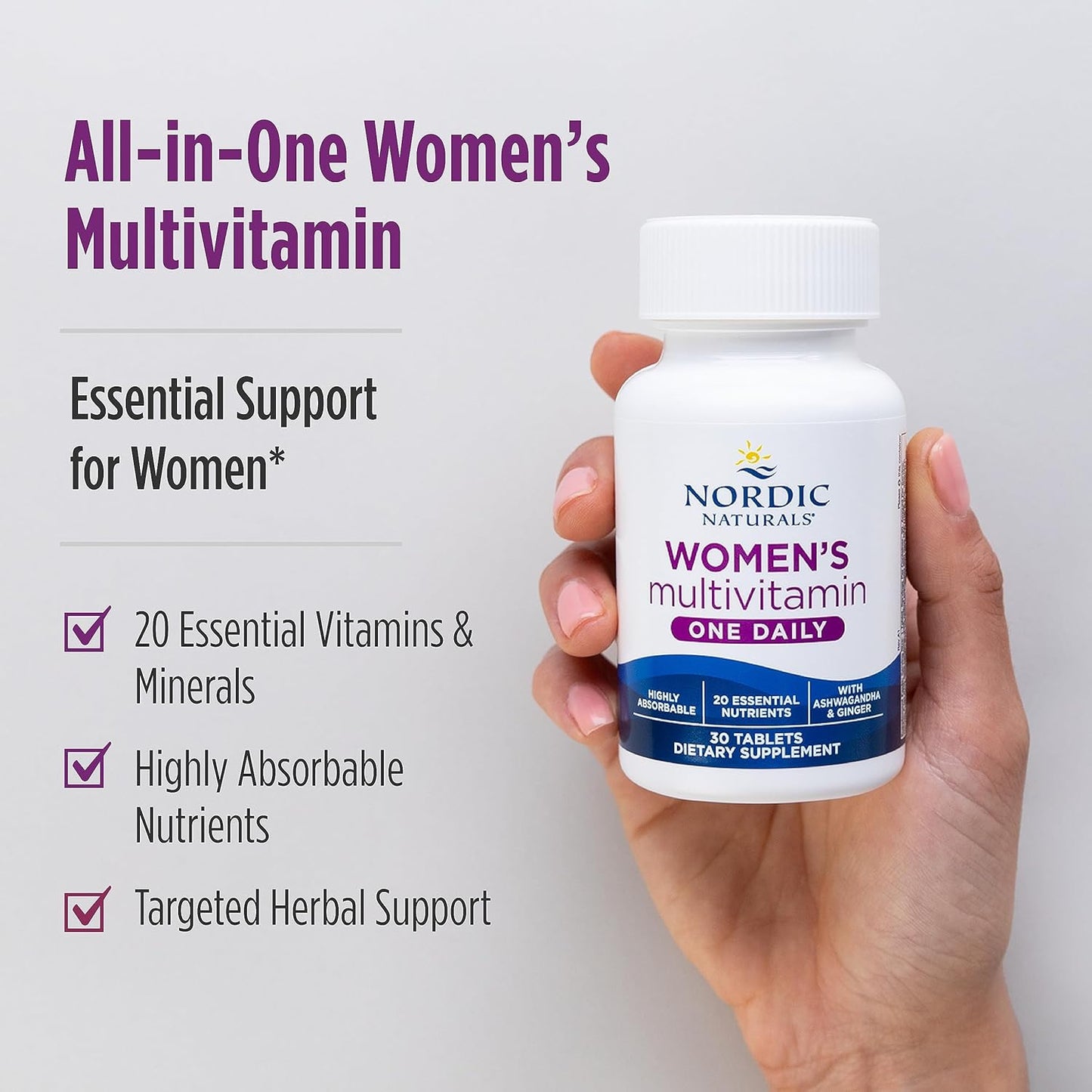 Nordic Naturals Women’s Multivitamin One Daily 30 Tablets