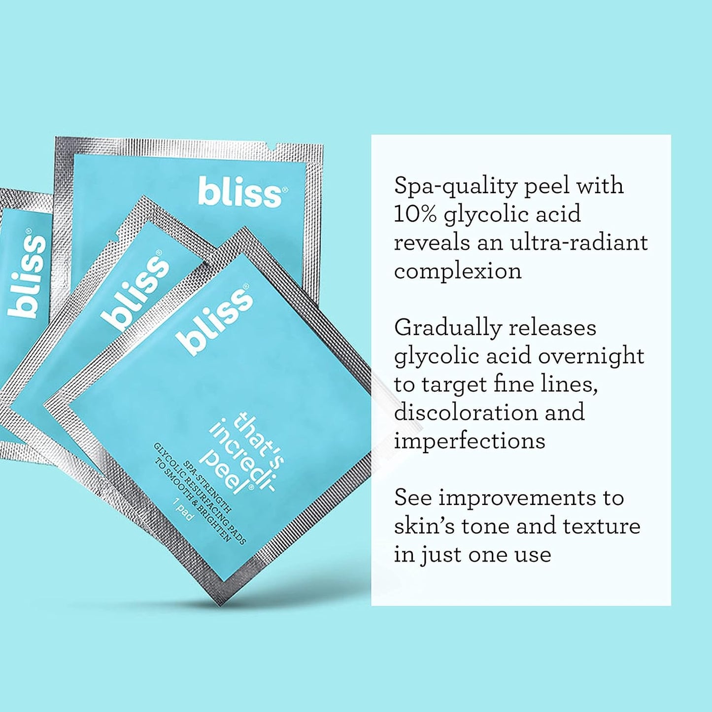 Bliss That's Incredi-Peel Glycolic Resurfacing Facial Pads 15 count