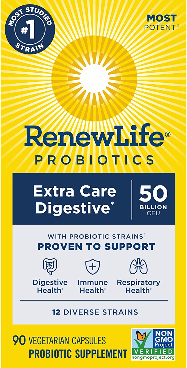 Renew Life Adult Probiotics, 50 Billion CFU Guaranteed, 90 Capsules