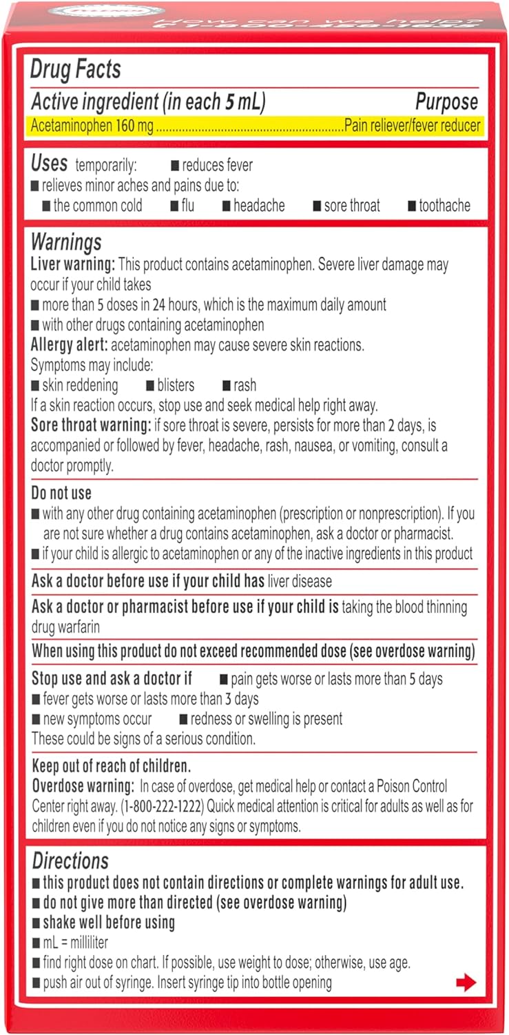 Tylenol Infants' Liquid Medicine with Acetaminophen Pain + Fever