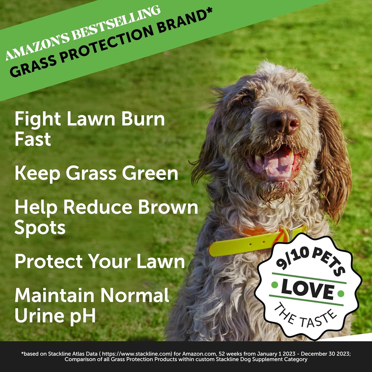 Pet Honesty Grass Green Max Strength Burn Spot Chews for Dogs -(Duck 90 ct)