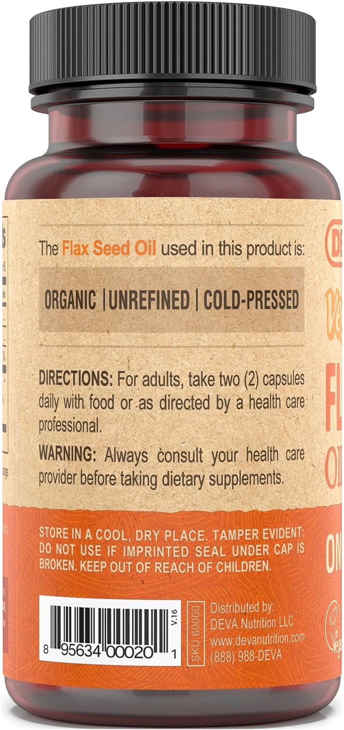 Deva Vegan Flaxseed Oil - 90 Vcaps