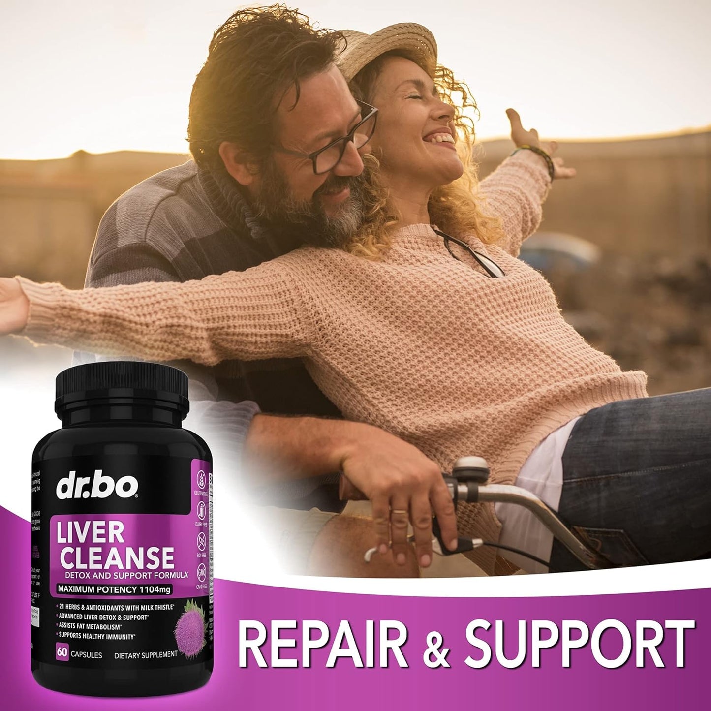 Liver Cleanse Detox Support Supplement -60 capsules