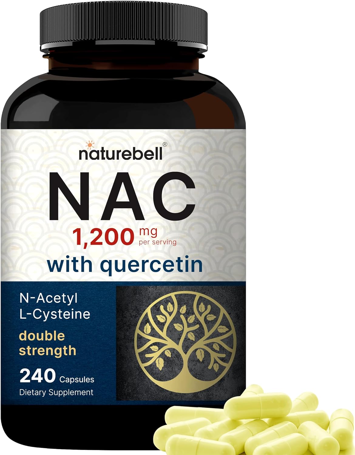 NAC Supplement   N-Acetyl Cysteine with Quercetin  240 Capsules