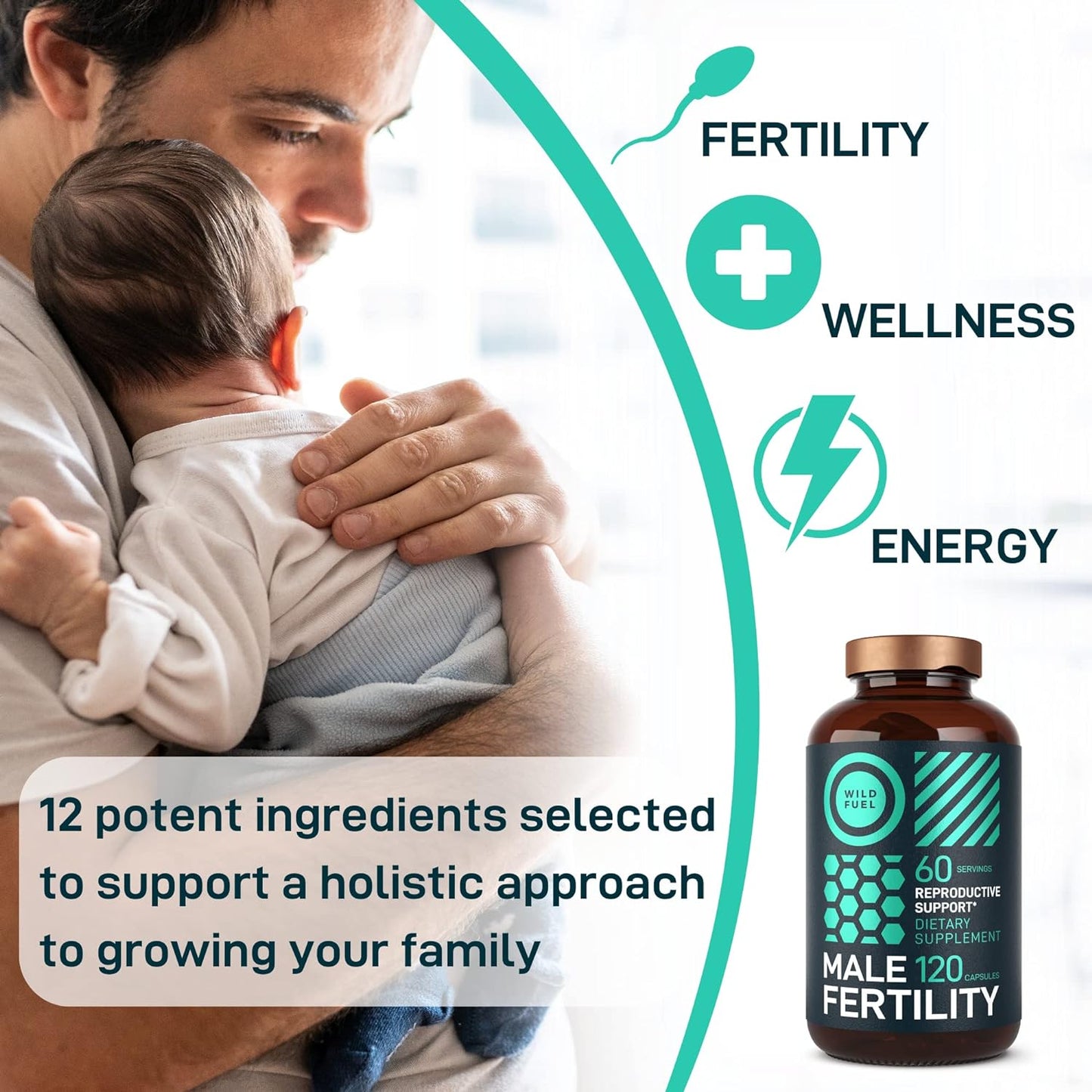 Fertility Supplements For Men Prenatal Vitamin -120 Capsules