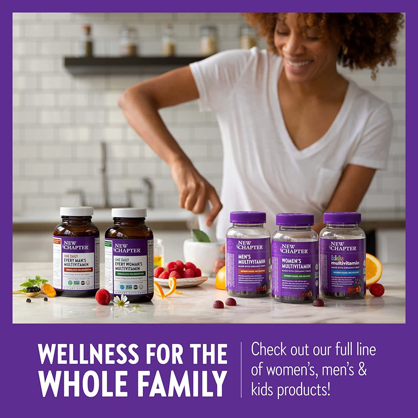 New Chapter Women's Multivitamin + Immune Support, One Daily 40+, 72 Count