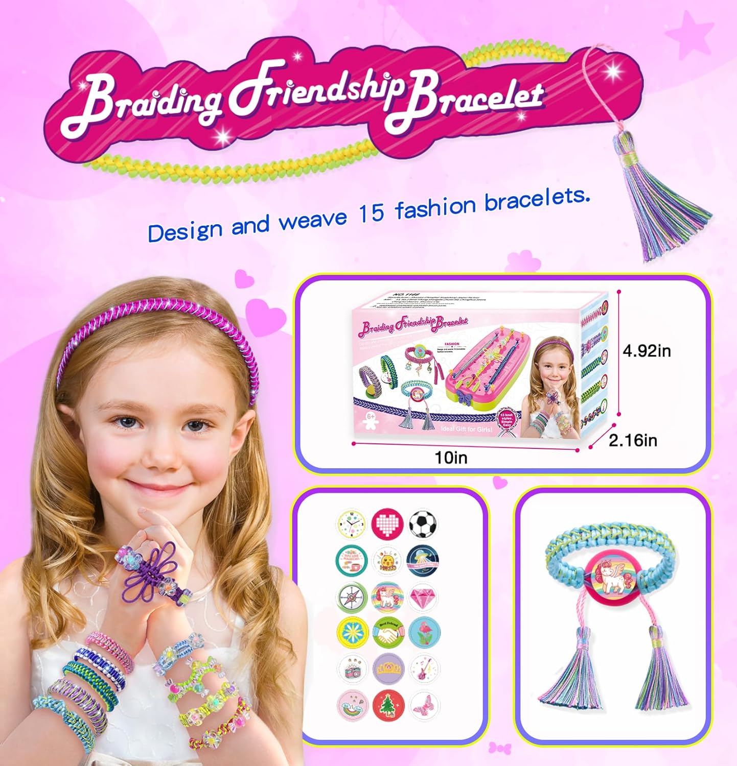 Friendship Girls Bracelet Making Kit - DIY Bracelet Kits Kids