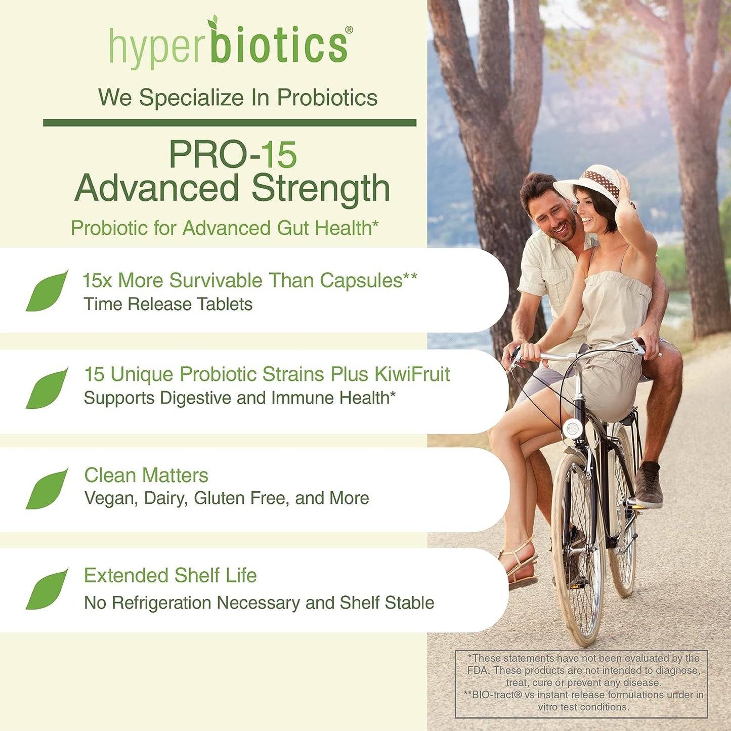 Hyperbiotics Pro 15 Advanced Probiotic Supplement 30 count